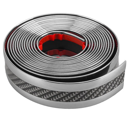 Carbon Fiber Style Door Sill Scuff Cover for Car Accessories (Fits All Years)