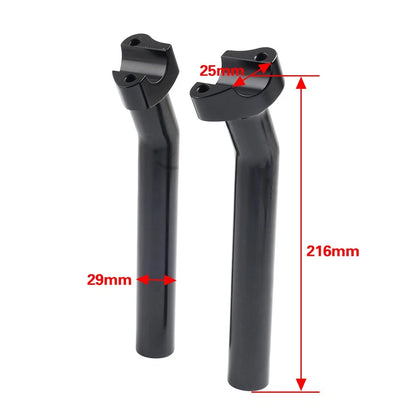8.5" Pullback Handlebar Riser for Harley Dyna, Wide Glide, Softail (2006-2023)