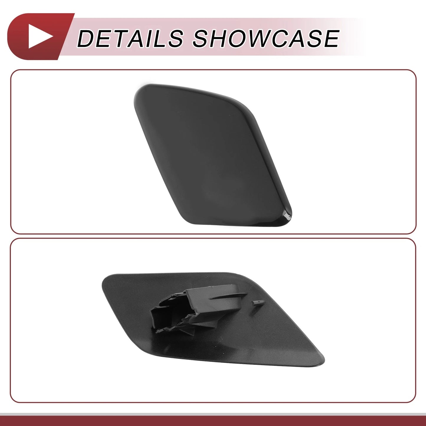 Front Left Bumper Trim Nozzle Cover for Volvo S60 (2011-2013) Black