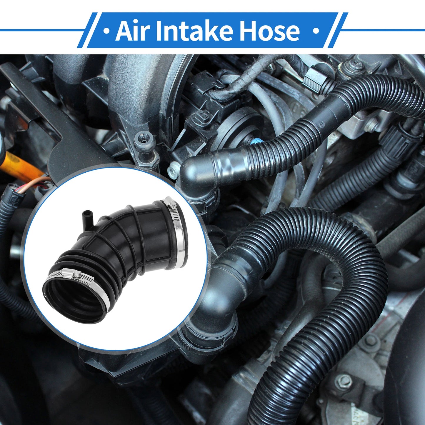 Engine Air Intake Hose with Clamps for BMW E46 E39 (2001-2005) 1 Pc