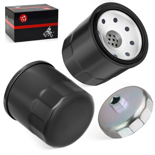 2 Pack Oil Filter w/ Wrench Tool for Kawasaki Ultra 250X/260X/300X/310X