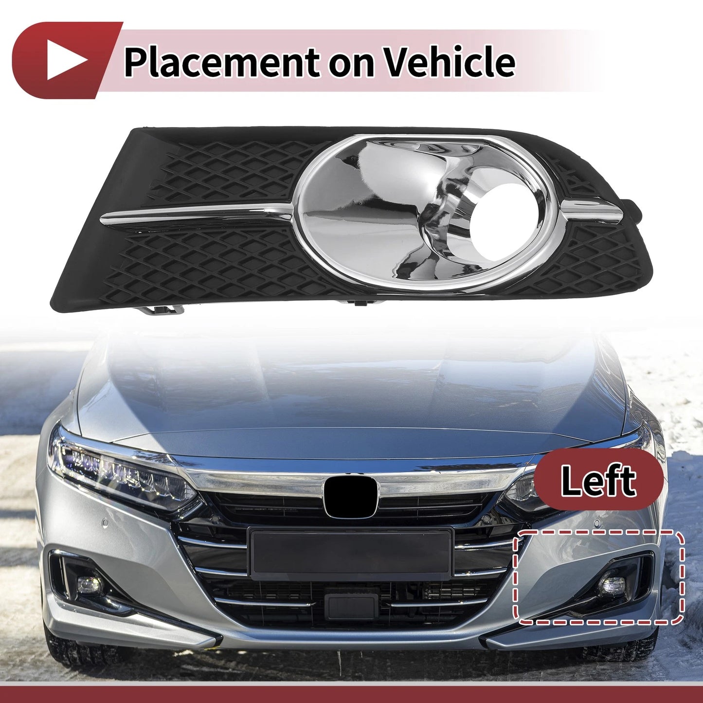 1 Pc Car Front Left Fog Light Grill for Buick Verano (2012–2017)