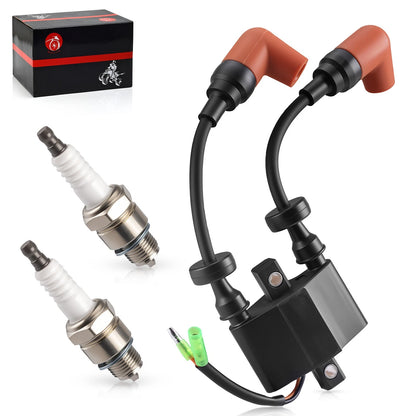 Ignition Coil & Spark Plug for Yamaha Outboard 6-25HP