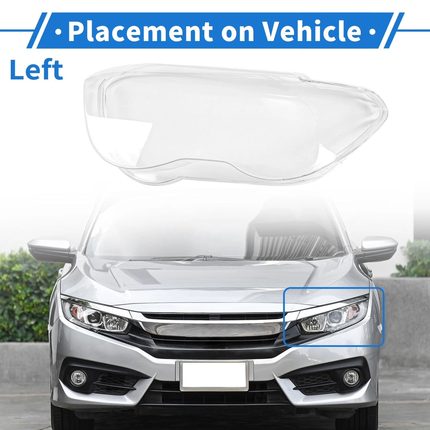 Front Left Headlight Lens Cover for BMW 7 Series E66/E65 (2002-2005)