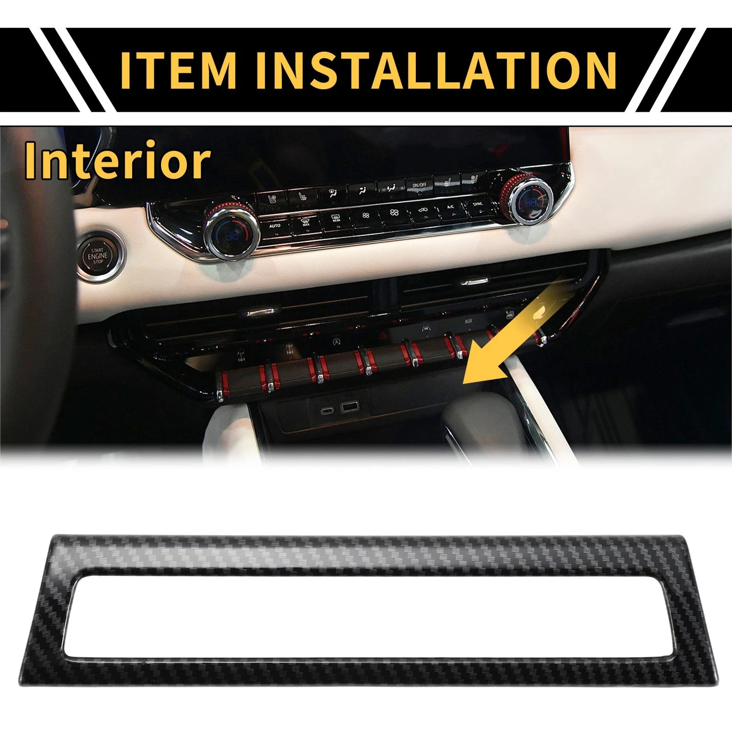 USB Charger Interface Panel Cover for Chevy Colorado (2023-2024)