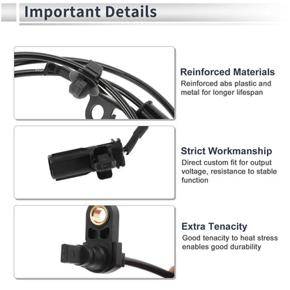 Front Right ABS Wheel Speed Sensor for Toyota Prius C (2012–2019)