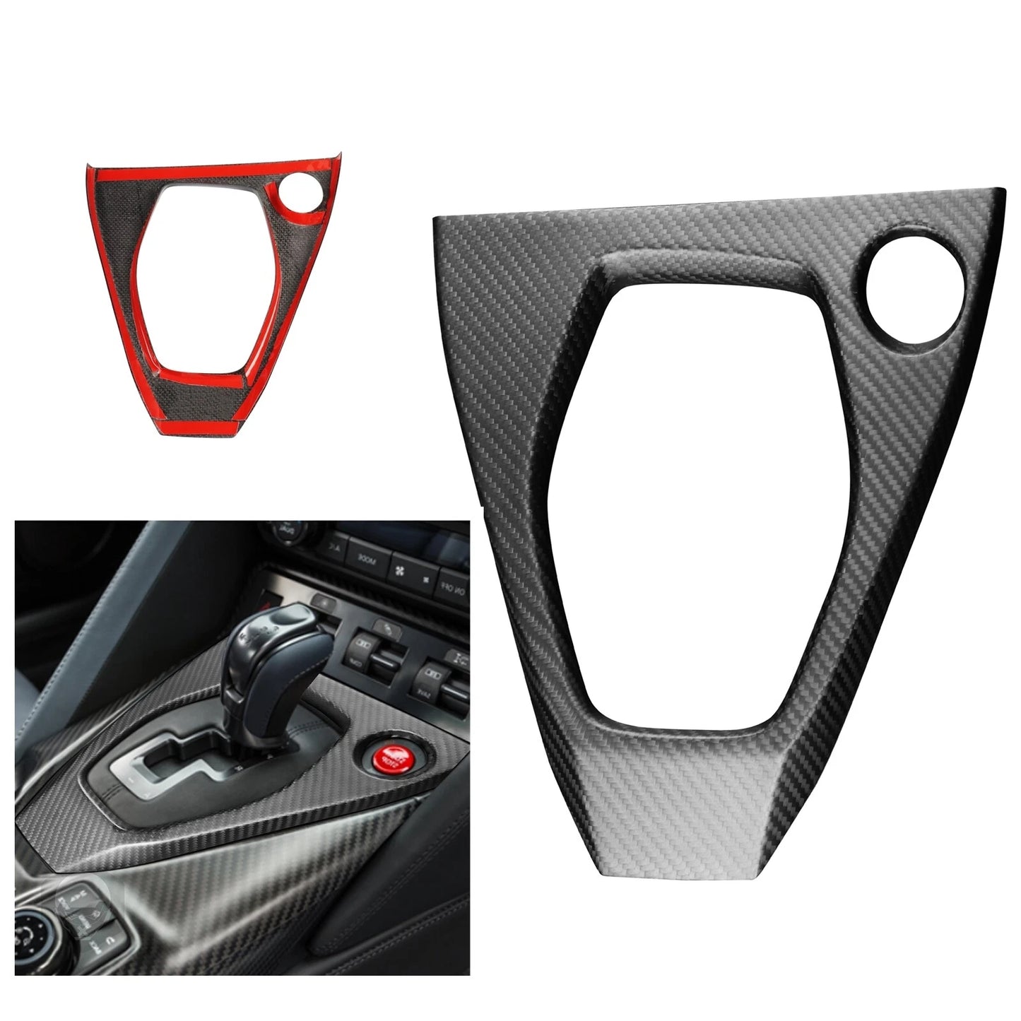 Gear Shifter Control Panel Trim for 2017-2023 Nissan R35 GTR Carbon Fiber
