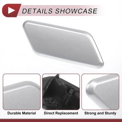 Front Right Washer Nozzle Cover for Subaru Outback (2010-2012) Silver Tone