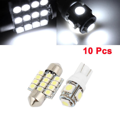 10 x White LED Dome Map Lights for Honda Civic (2006-2012)