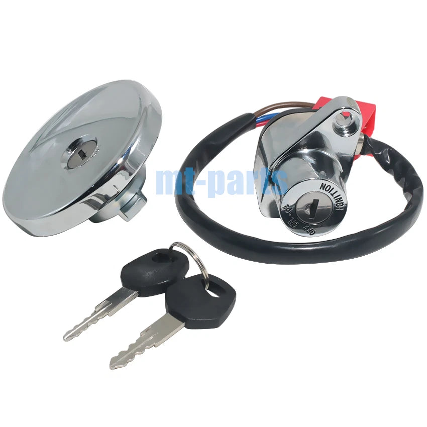 Fuel Gas Cap & Ignition Key Switch Lock for Kawasaki VN400 Vulcan (1996-2003)