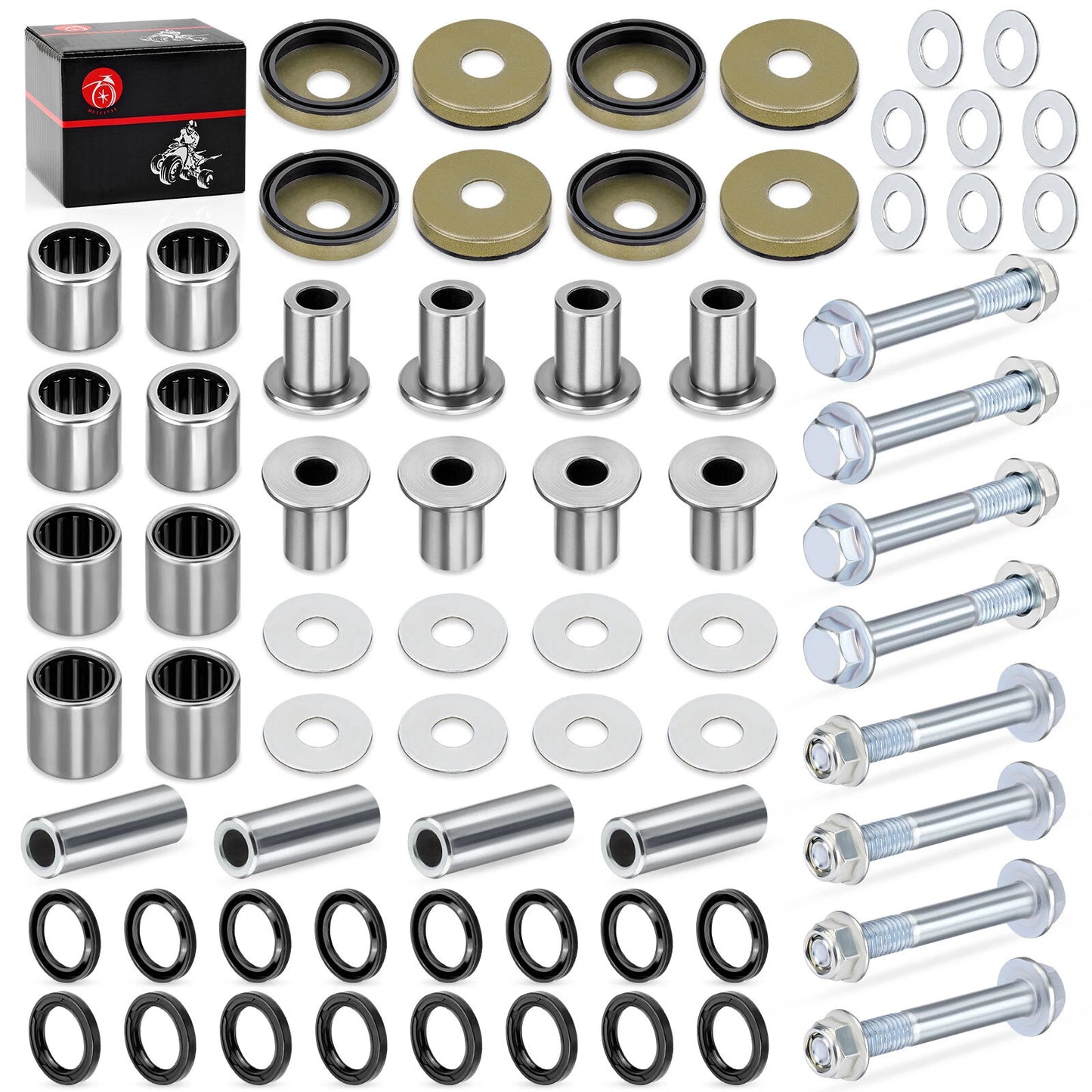 Upper/Lower A Arm Bushings Seals Kit for Suzuki Z400/LTZ400, Arctic Cat 400 DVX
