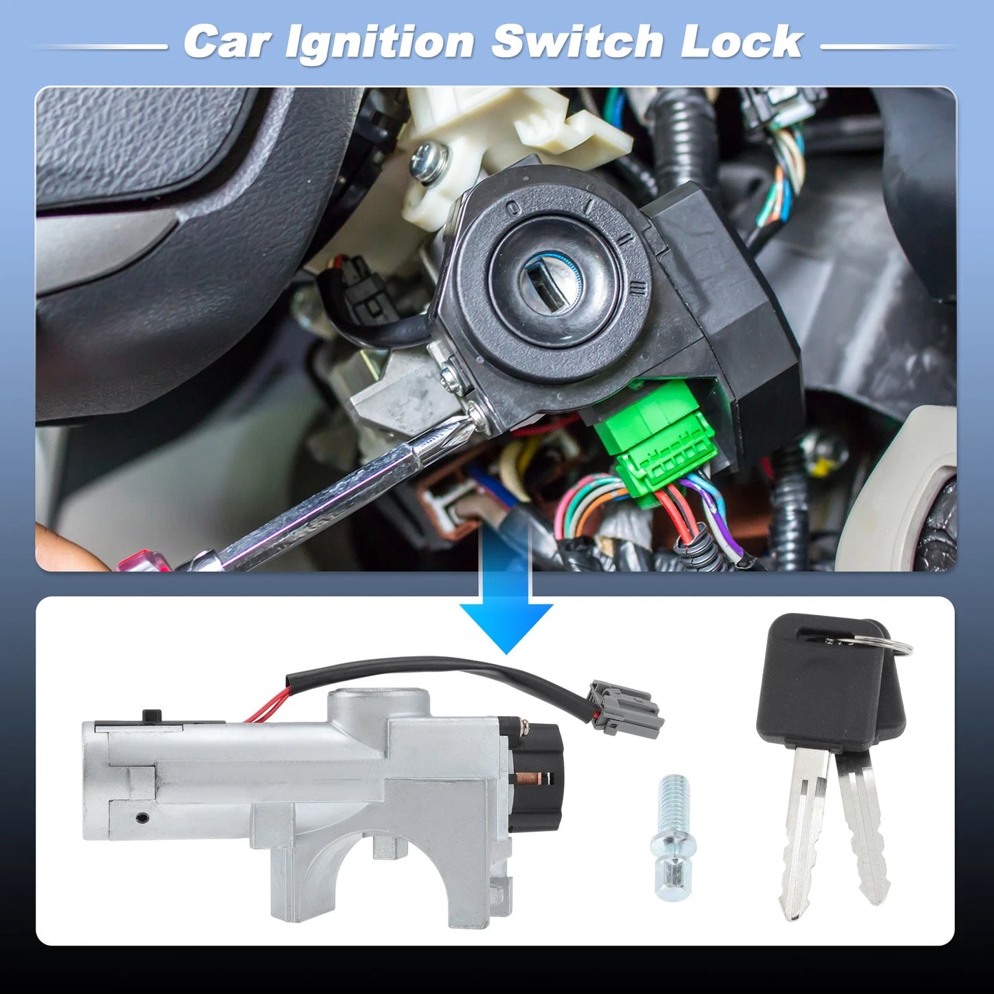 Ignition Lock Cylinder w/ 2 Keys for Nissan Versa (2007-2012)