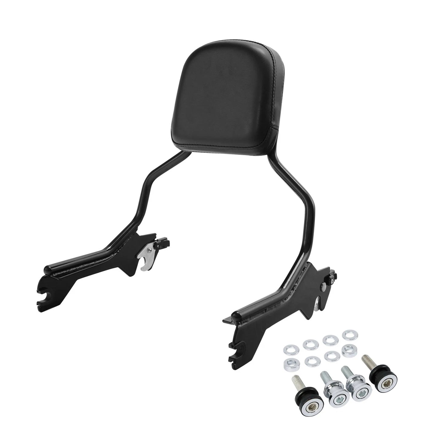 Black Sissy Bar Backrest Docking Hardware for Harley Fat Boy Breakout (18-25)