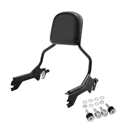 Black Sissy Bar Backrest Docking Hardware for Harley Fat Boy Breakout (18-25)