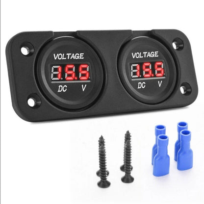 Car & Boat Waterproof Dual Battery LED Digital Voltmeter Gauge for All Models