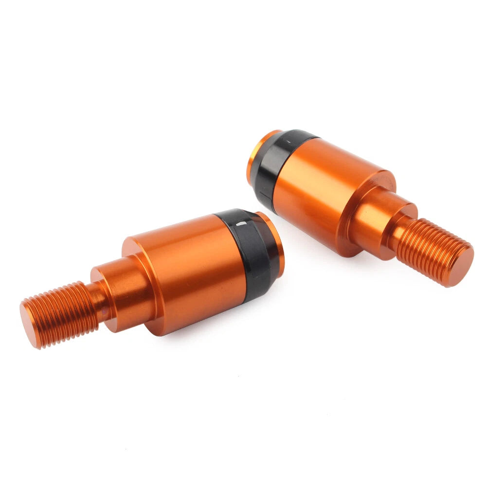 Orange CNC Handlebar Grips & Plug Ends for Yamaha XSR900 (2016-2023)