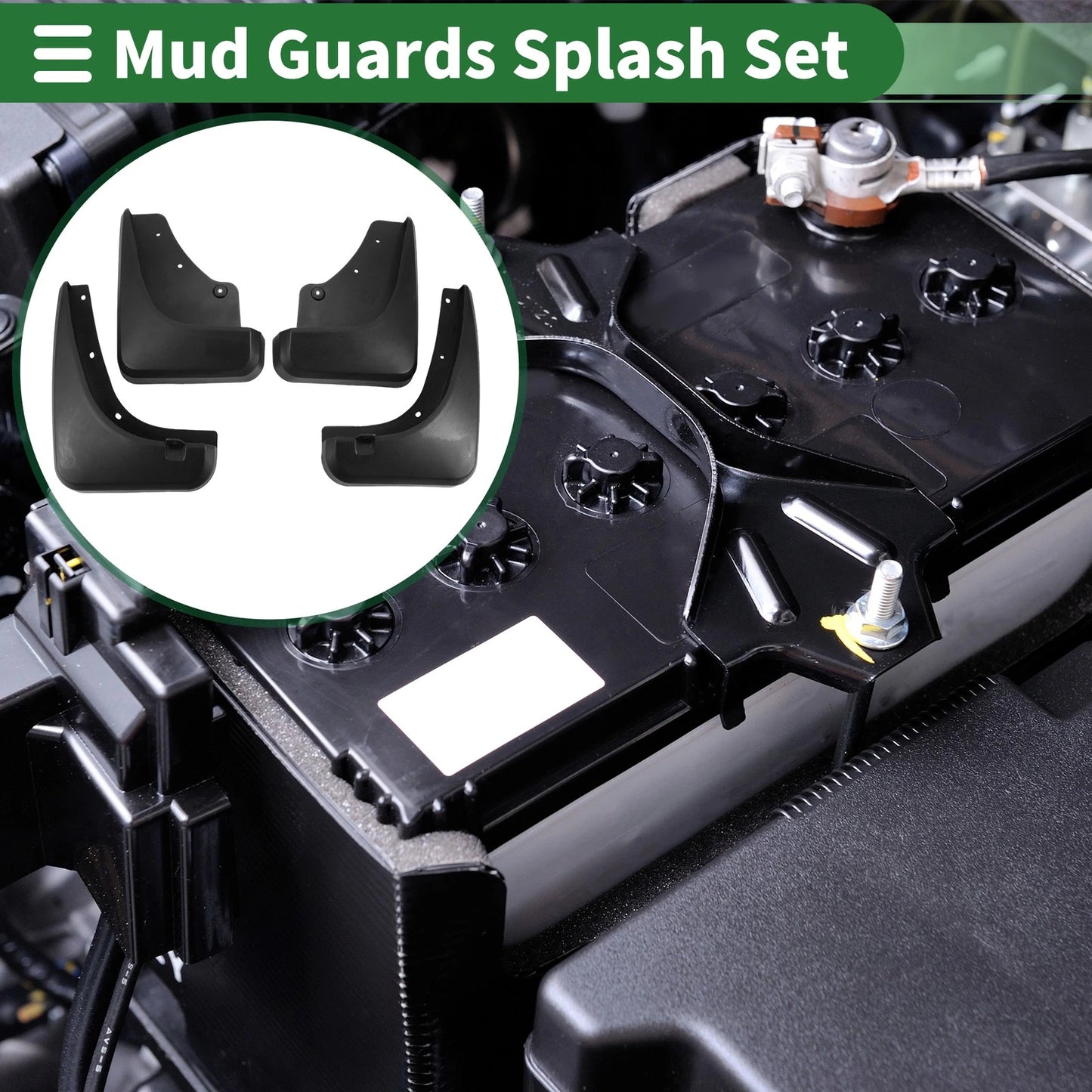 Mud Flaps Splash Guards for Ford Escape (2010-2013) with Mount Accessories