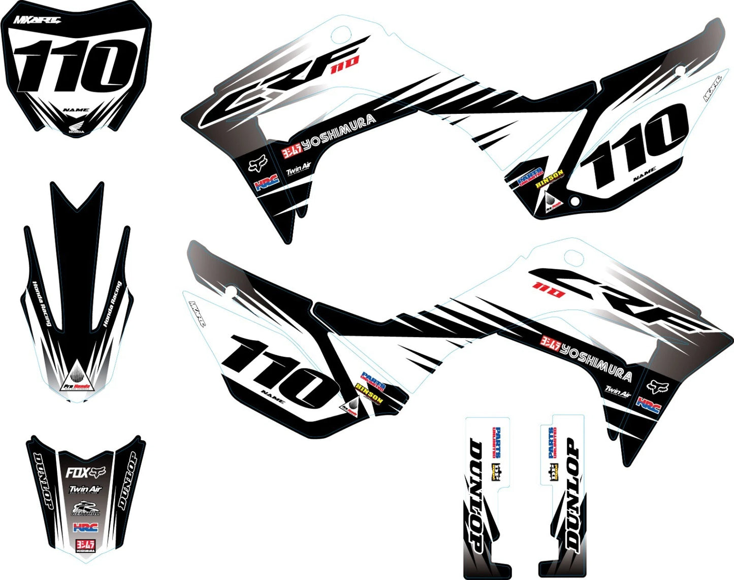 CRF110 Sticker Kit for Honda CRF 110 (2019-2023)