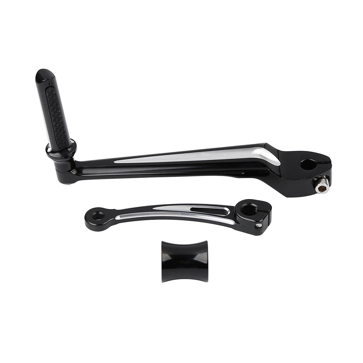 Black CNC Shifter Lever Set for Harley Street Glide, Softail (1986-2023)