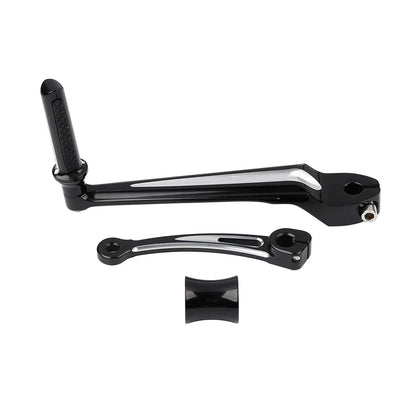 Black CNC Shifter Lever Set for Harley Street Glide, Softail (1986-2023)