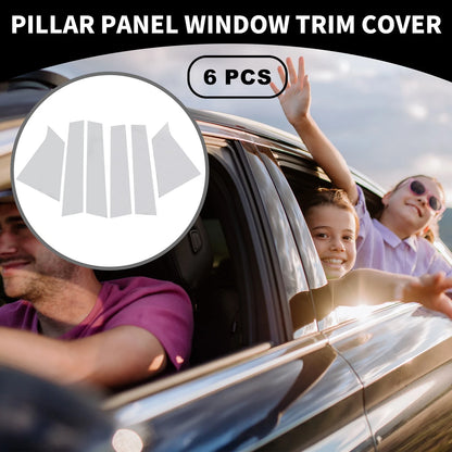 6 x Pillar Window Trim Cover for Chevrolet Malibu (2016-2021) Chrome Silver Tone