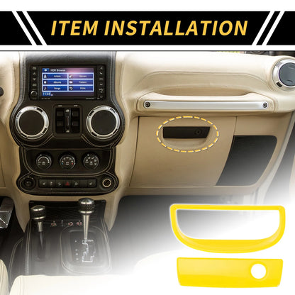 Glove Box Handle Switch Cover Trim for Jeep Wrangler JK (2007-2017) Yellow