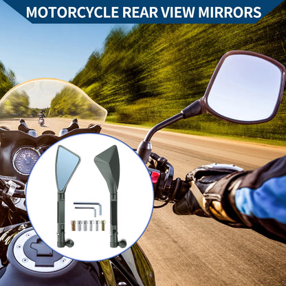 M8/M10 Triangle Shape Rear View Mirrors Aluminum Alloy for Car