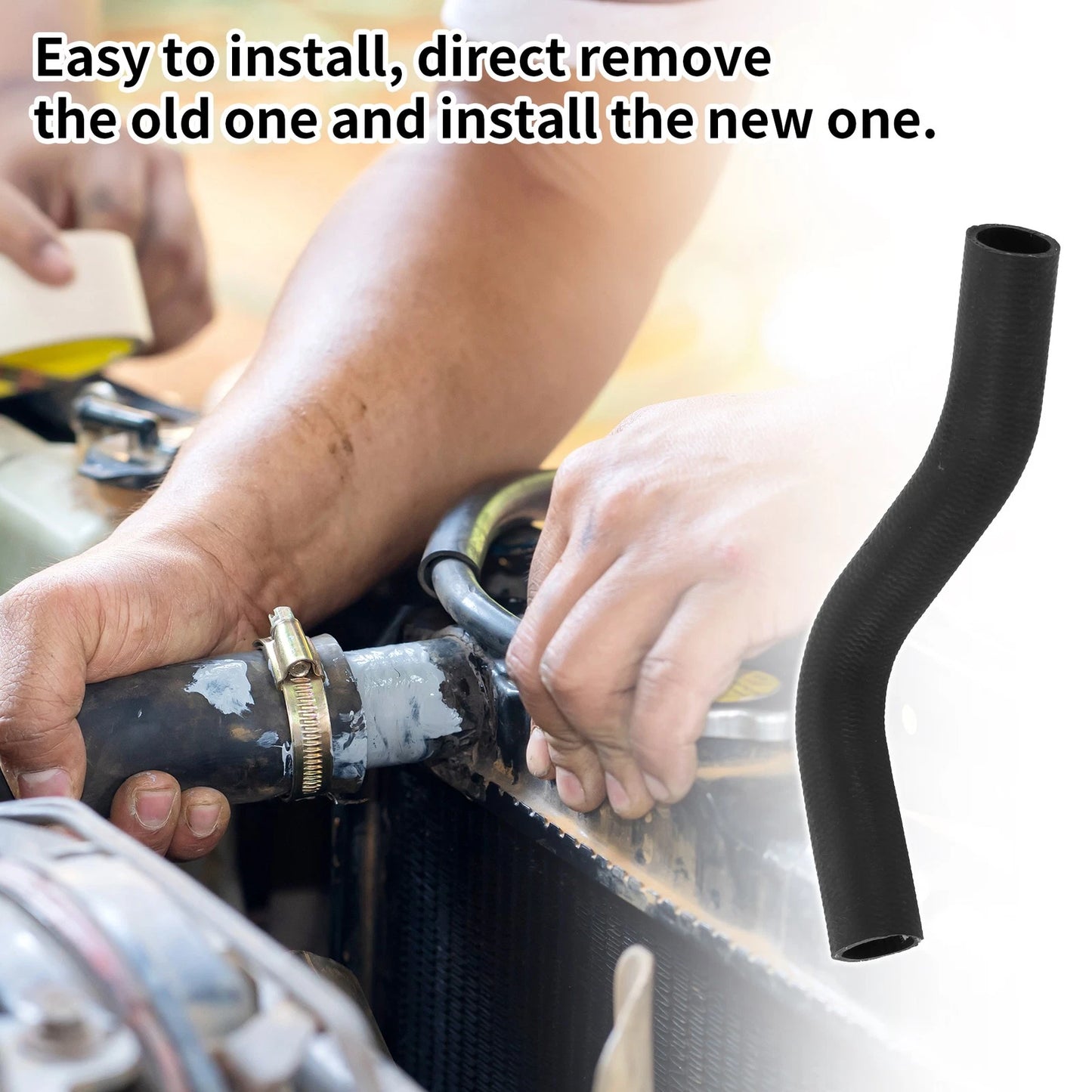 Radiator Hose for Honda CR-V 2.4L (2002-2004) Rubber Black 1 x Pcs