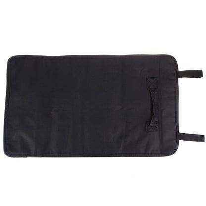 21-Pocket Chef Knife Bag Roll Bag Carry Case Foldable Kitchen Storage Black