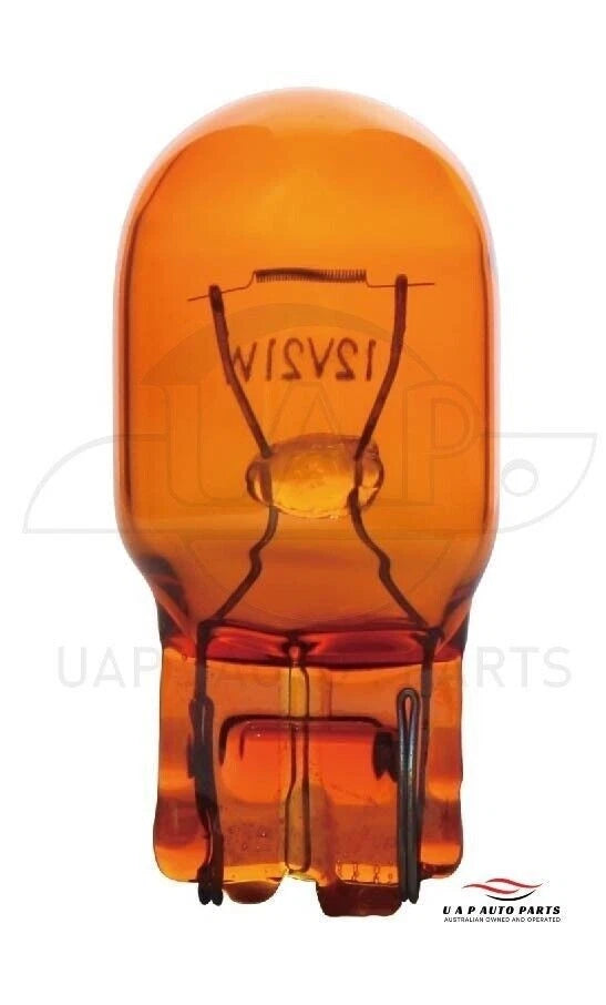 2 x T20 WY21W Amber Wedge Globe 12V 21W For Tail Lights