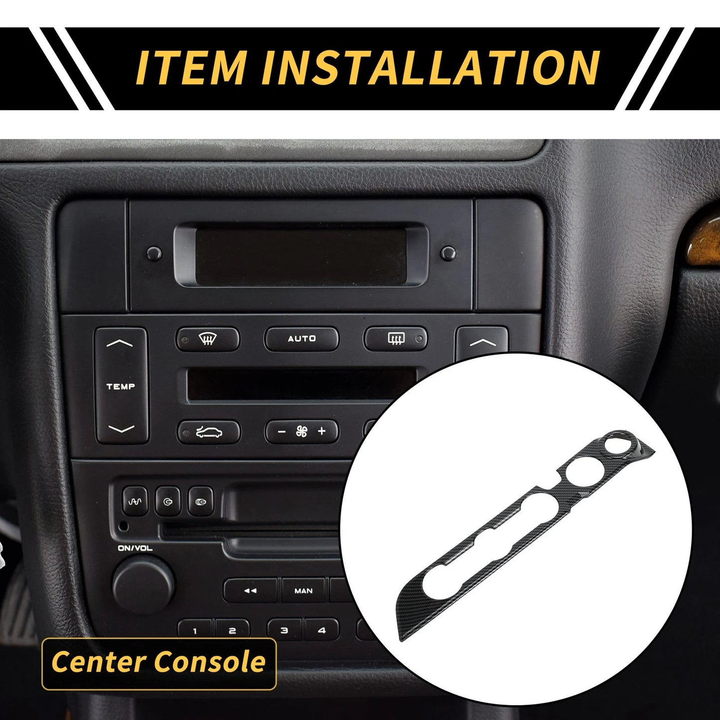 Carbon Fiber Console AC Switch Button Control Trim for Toyota Tacoma (2016-2023)