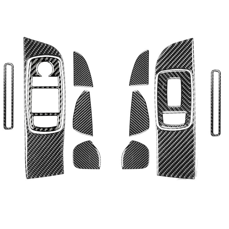 Carbon Fiber Interior Door Handle Window Switch Cover Trim Fits Challenger 2015+