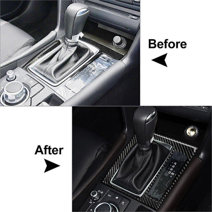 Carbon Fiber Gear Shift Panel Cover for Mazda 3 Axela (2017-2018)