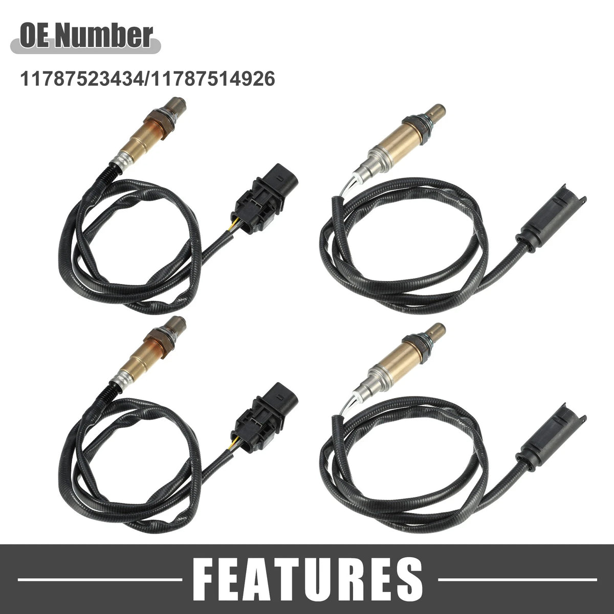 4pcs O2 Oxygen Sensors for BMW 325i 3 Series (2003-2005) 2.5L