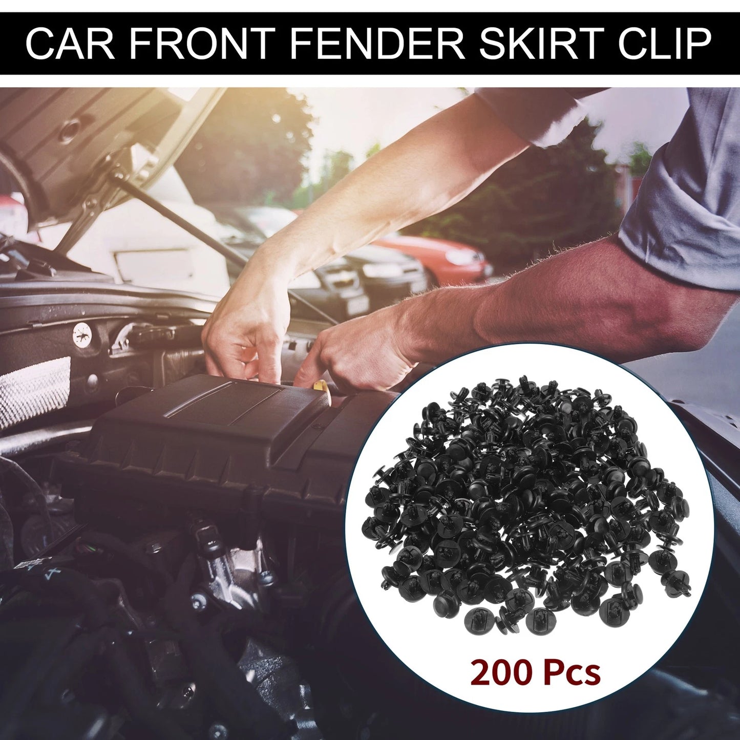 200 Pcs Front Fender Skirt Clips for Toyota Sienna, Camry (1998-2020)