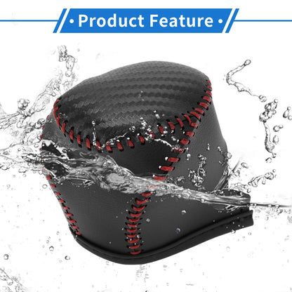 Car Gear Shift Knob Cover  for Toyota CH-R (2017-2021) Black Carbon Fiber Red