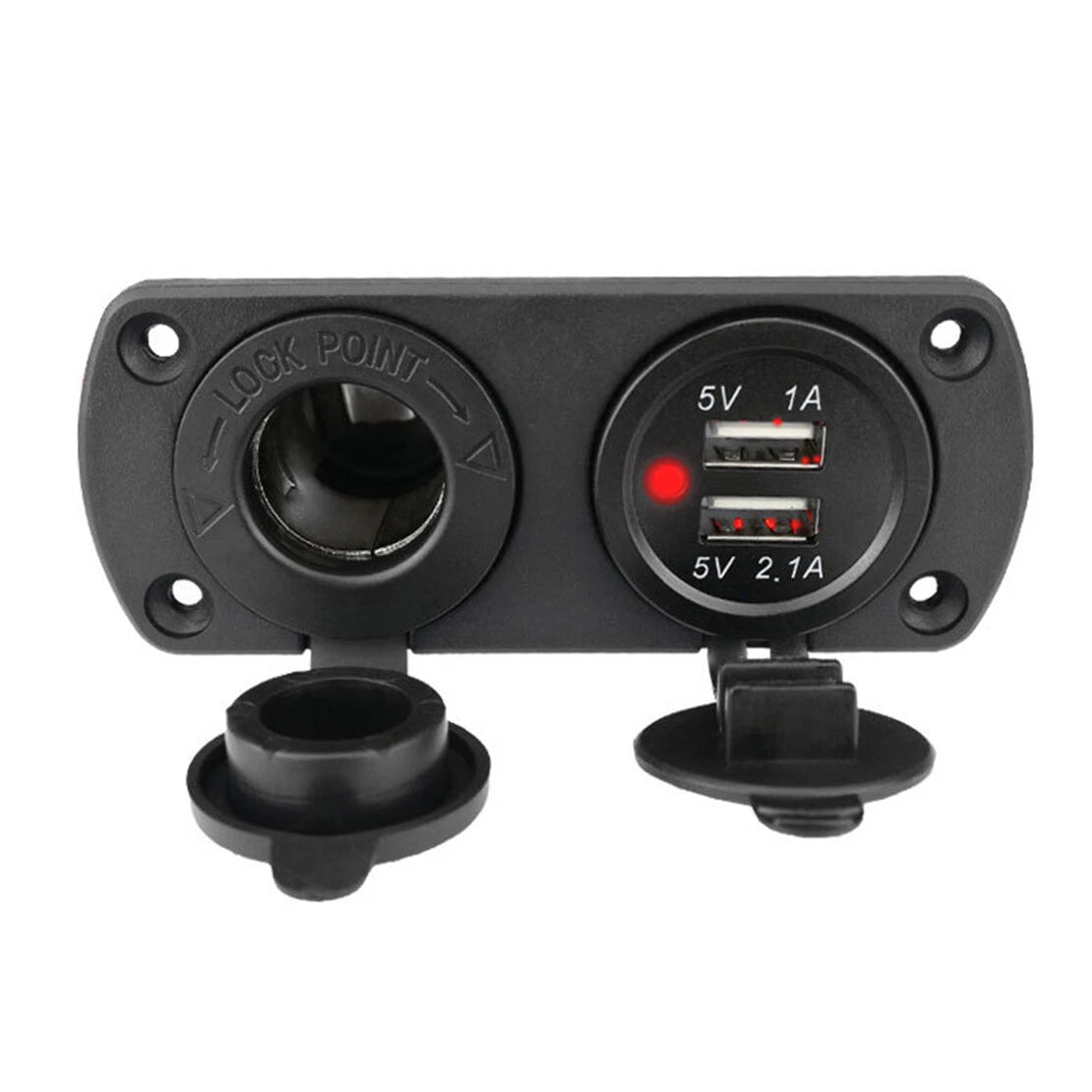 12-24V Dual USB Charger Socket Plug Panel for Car Truck
