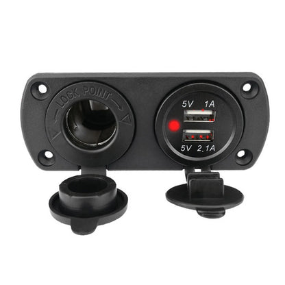 12-24V Dual USB Charger Socket Plug Panel for Car Truck