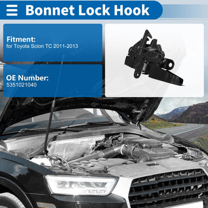 Bonnet Latch Assembly for Toyota Scion TC (2011-2013) - 1 x Quality Parts