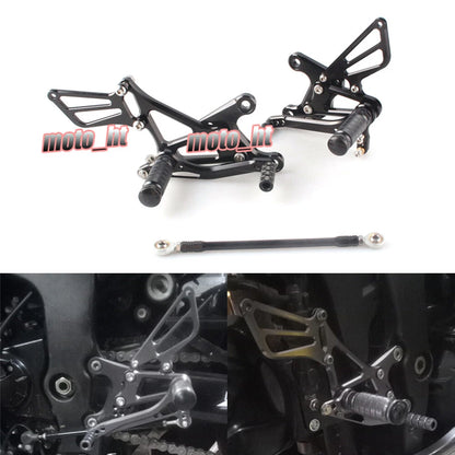 CNC Racing Rearsets Foot Pegs for Kawasaki Ninja ZX6R (2005-2008) Black