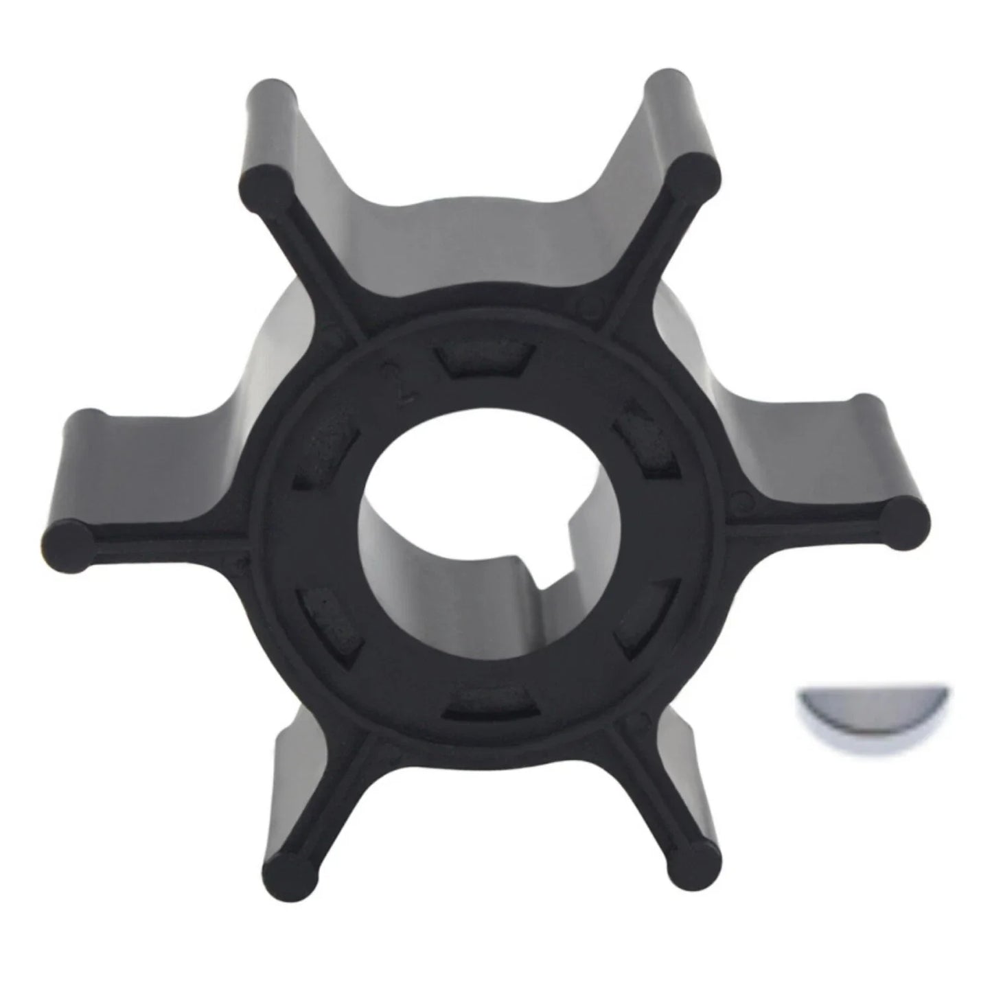 Water Pump Impeller w/Key for Yamaha 2-Stroke 6-8HP Outboard Models