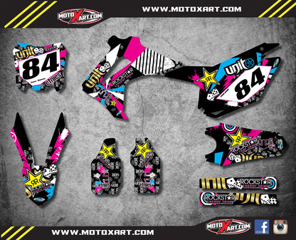 RUSH Style Sticker Kit for Honda CRF 450 2013-2016 Full Custom Graphics