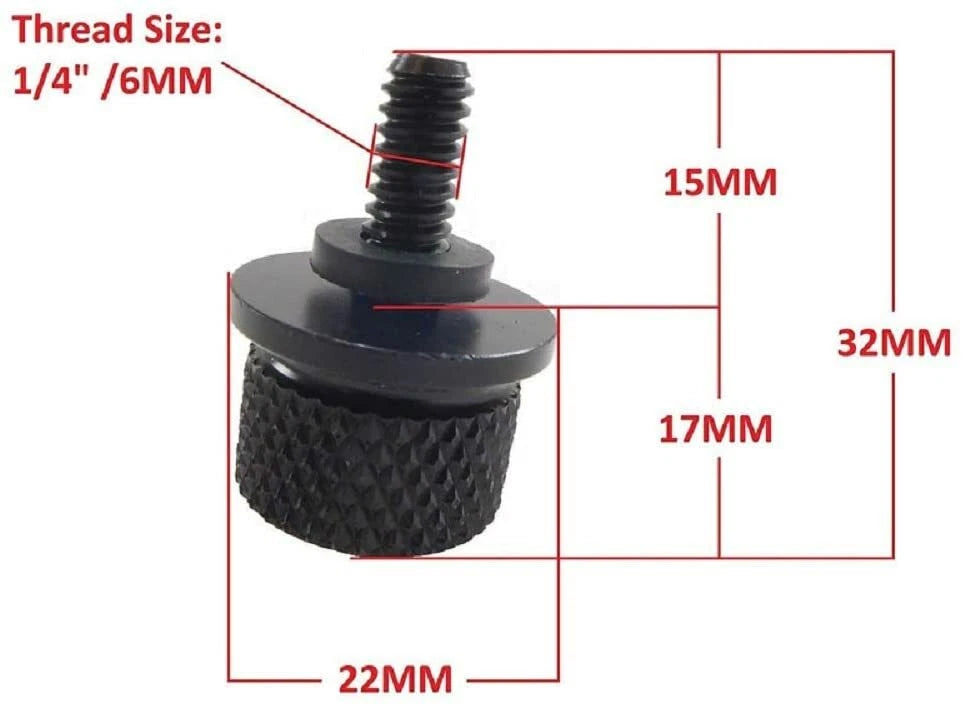 6mm Black Rear Seat Bolt Screw for Harley Sportster (1996-Current)