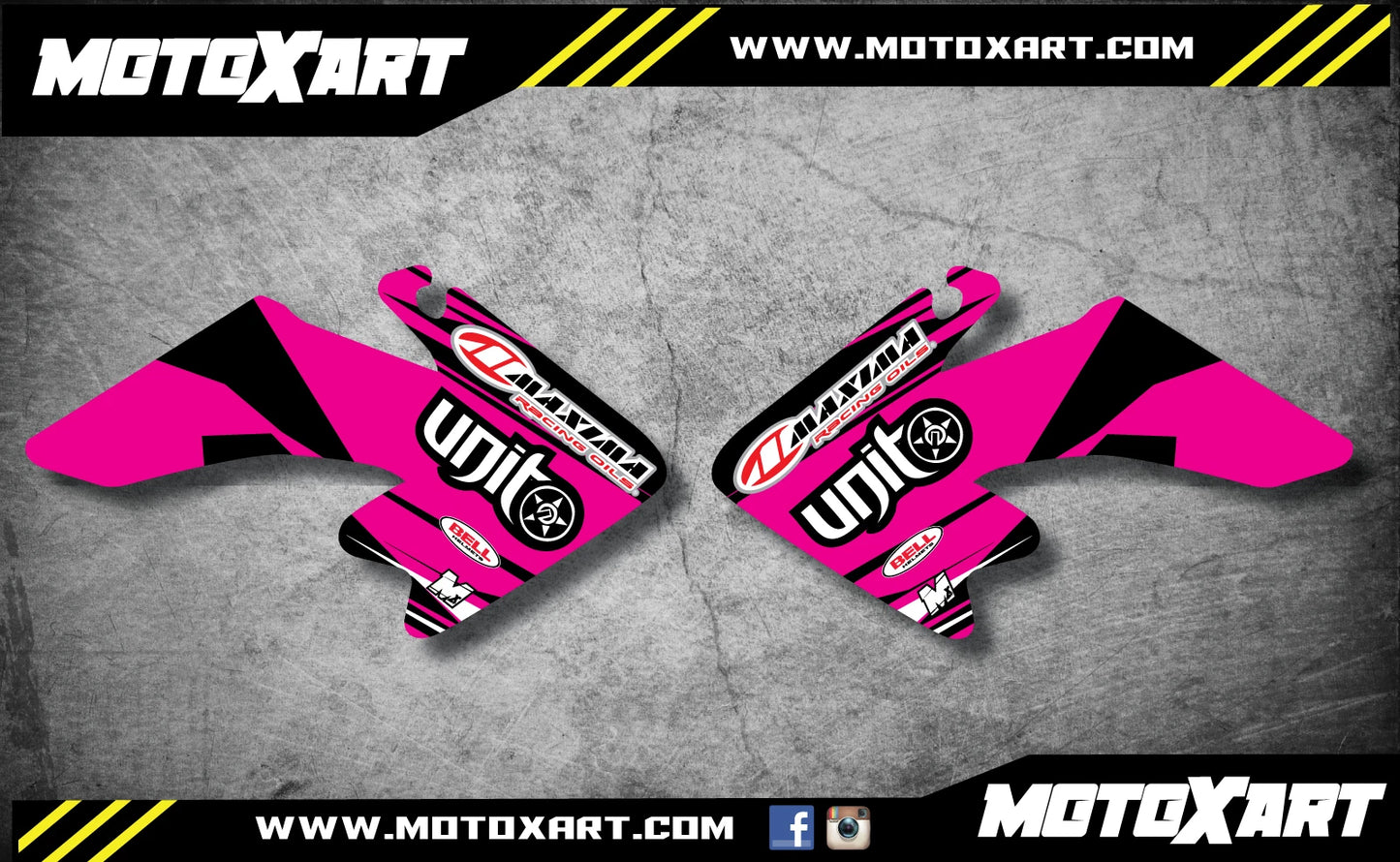 DIGGER PINK STYLE Tank Graphics for Honda CRF 50 (2004-2017)