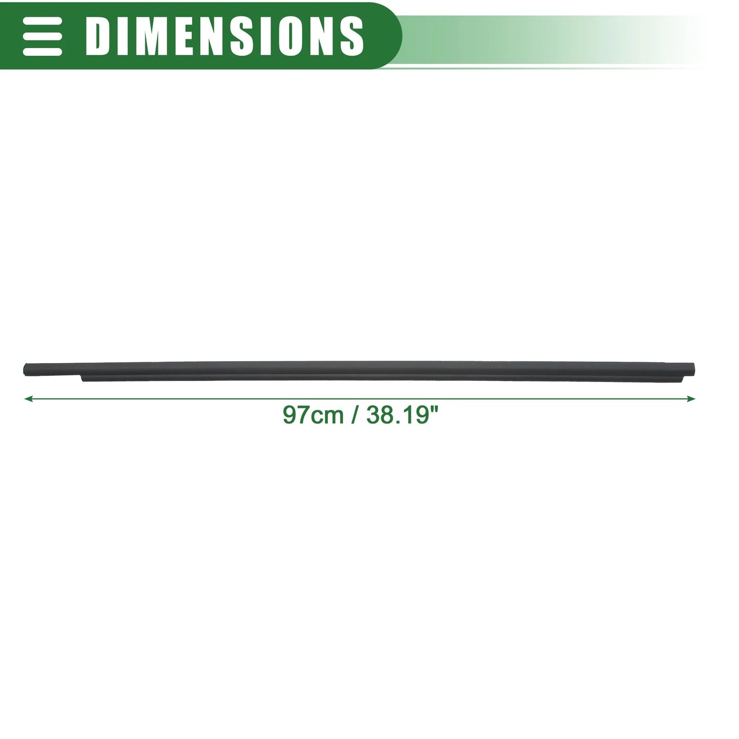 Front Left Window Belt Weatherstrip for Toyota Sienna (2004-2010) Black