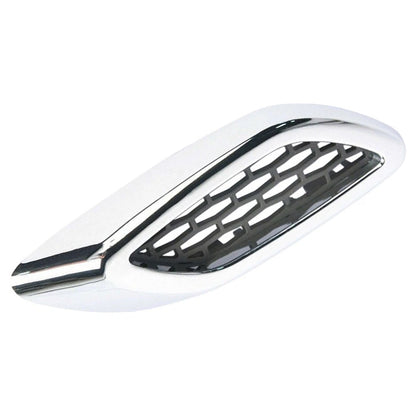 Fender Cover Car Lateral Air Vent Left Silver Chrome