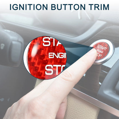 Red Engine Start Stop Button Cover for Land Rover