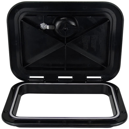Access Hatch Caravan Boat Locker Black 375x280 with Lock Made in Italy