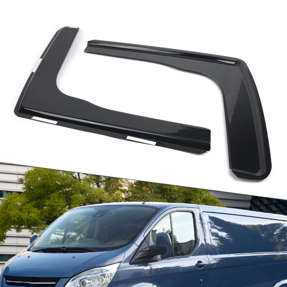Black Window Visor Wind Deflector for Ford Transit Tourneo Custom (2012-2022)