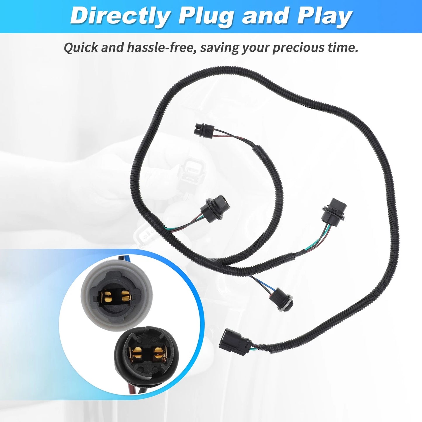 Tail Light Bulb Socket Wiring Harness for GMC Sierra 1500 2500 3500